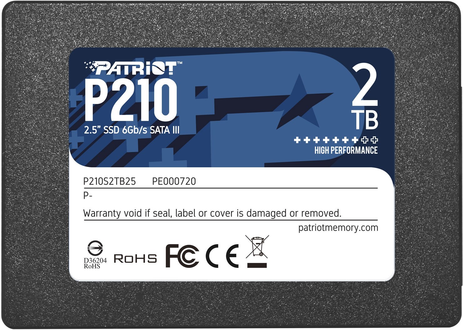 SSD SATA III Patriot Memory P210 2.5 2TB - Immagine 1