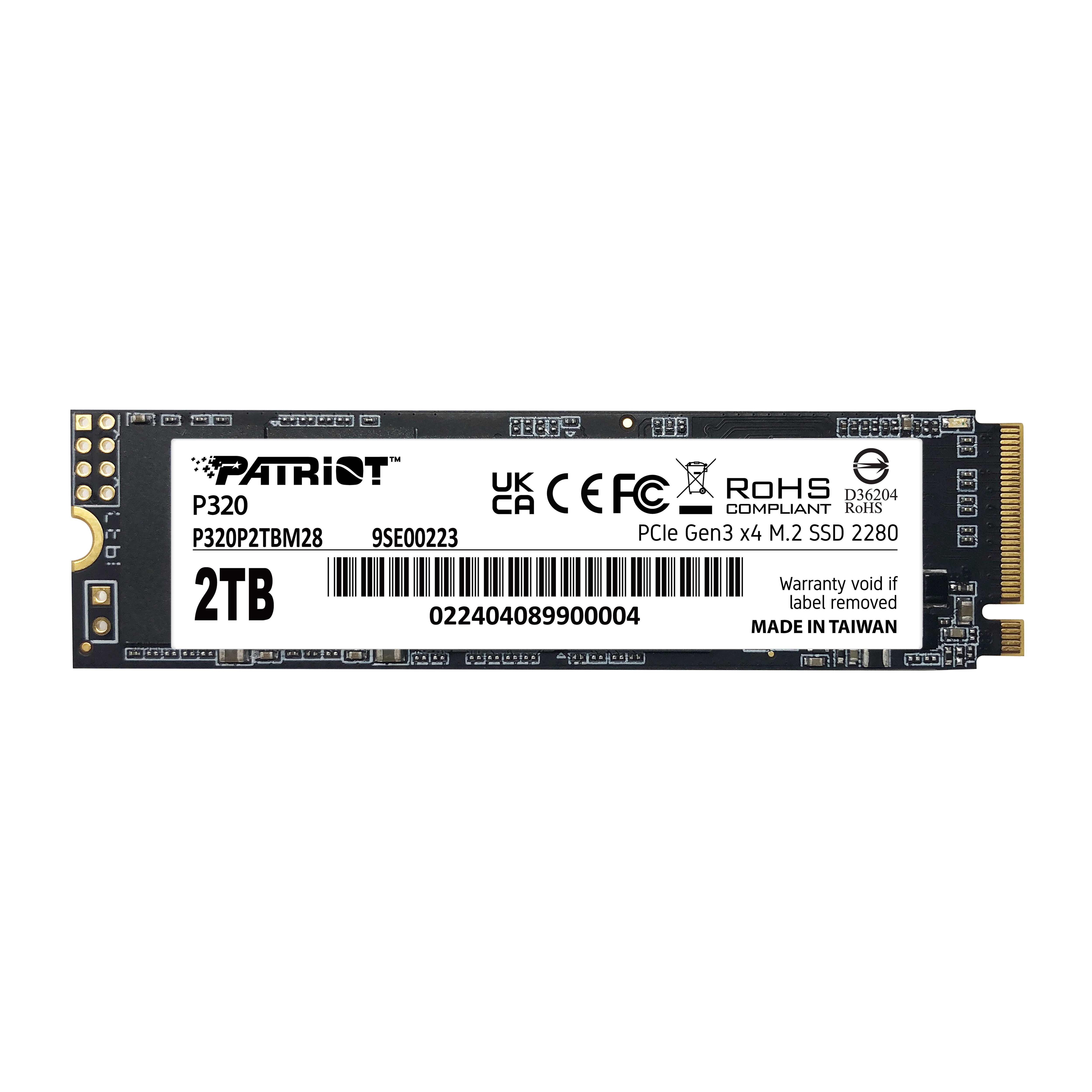 SSD Patriot Memory P320 2 TB M.2 PCI Express 3.0 NVMe - Immagine 1