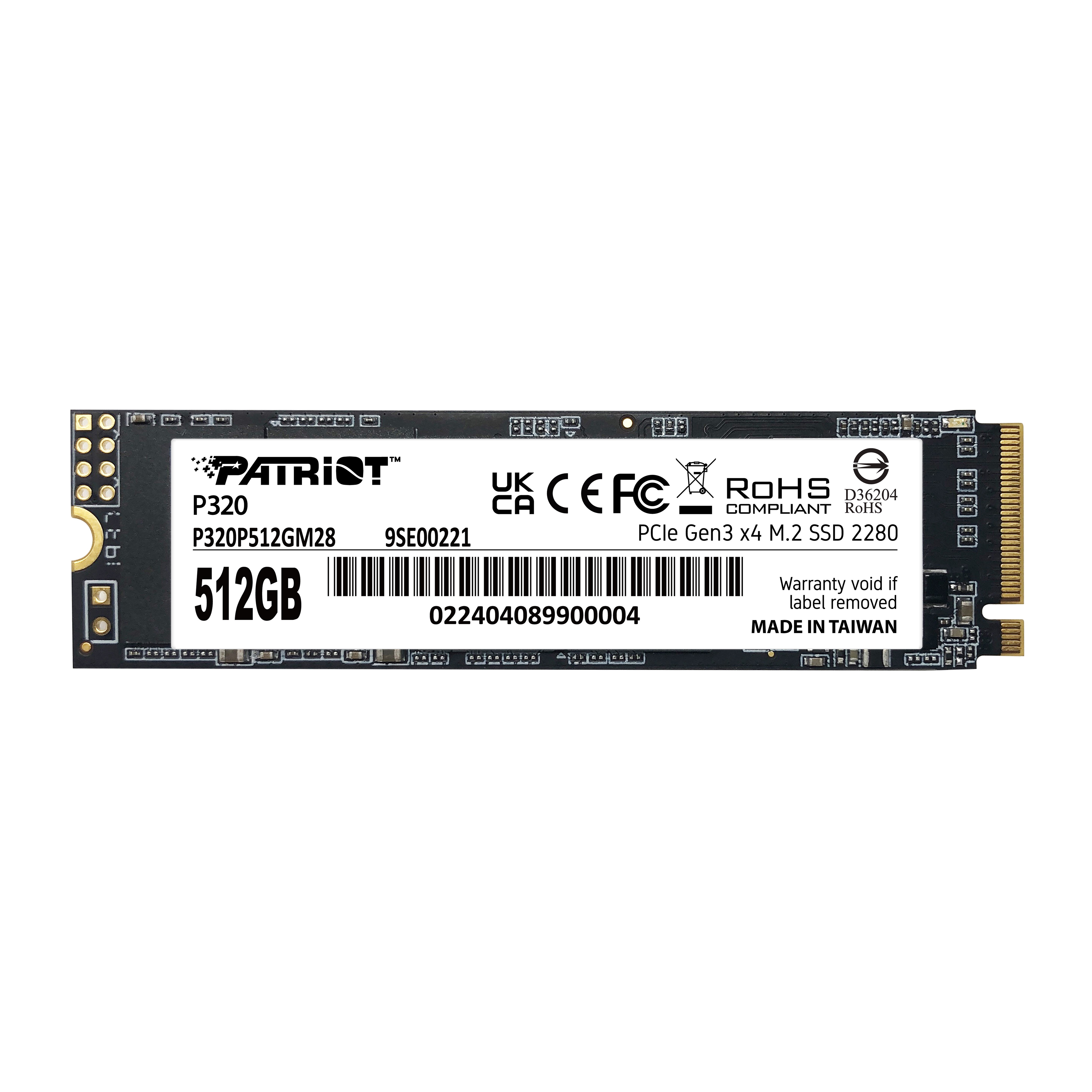 SSD Patriot Memory P320 512 GB M.2 PCI Express 3.0 NVMe - Immagine 1