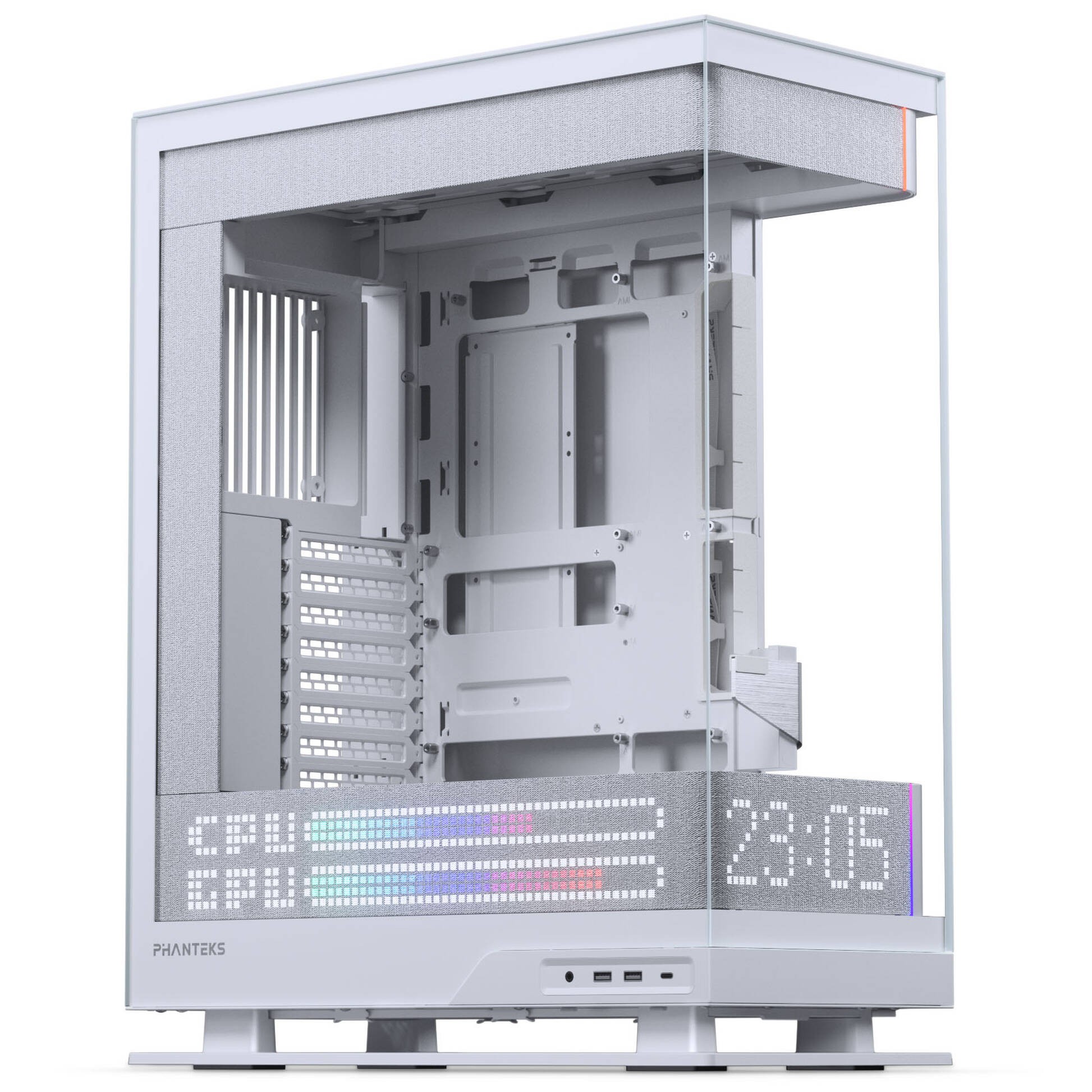 Case Phanteks Evolv X2 Matrix Midi Tower Vetro temperato Matrice LED Bianco - Immagine 1