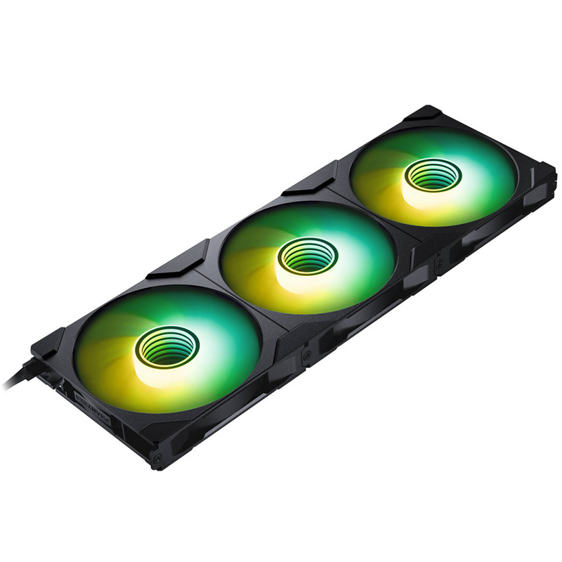 Ventola PHANTEKS M25 Gen2 PWM D RGB Kit Da 3 Lama Inversa 140mm Nero - Immagine 1