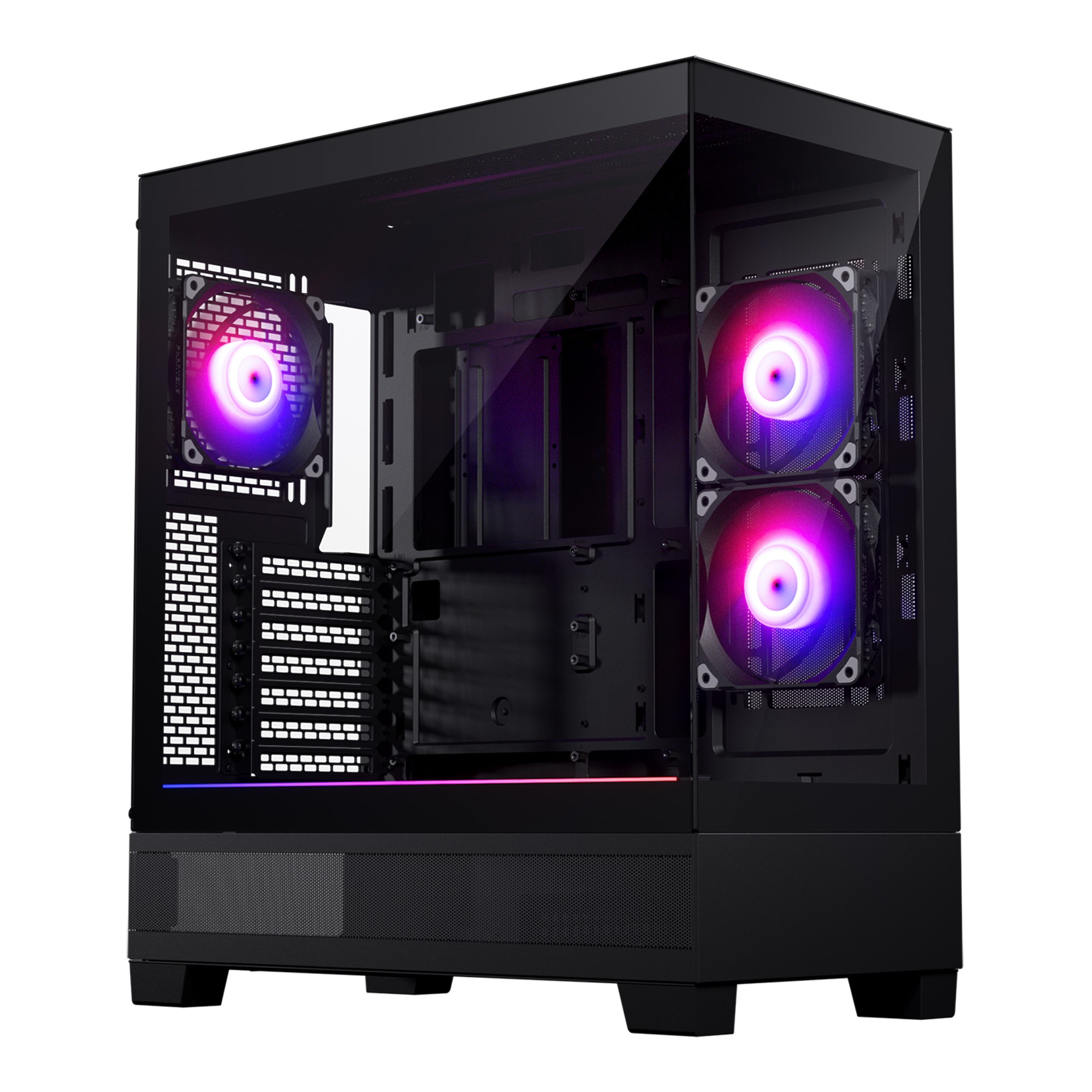 Case Phanteks XT View D-RGB Midi Tower Vetro Temperato Nero - Immagine 1