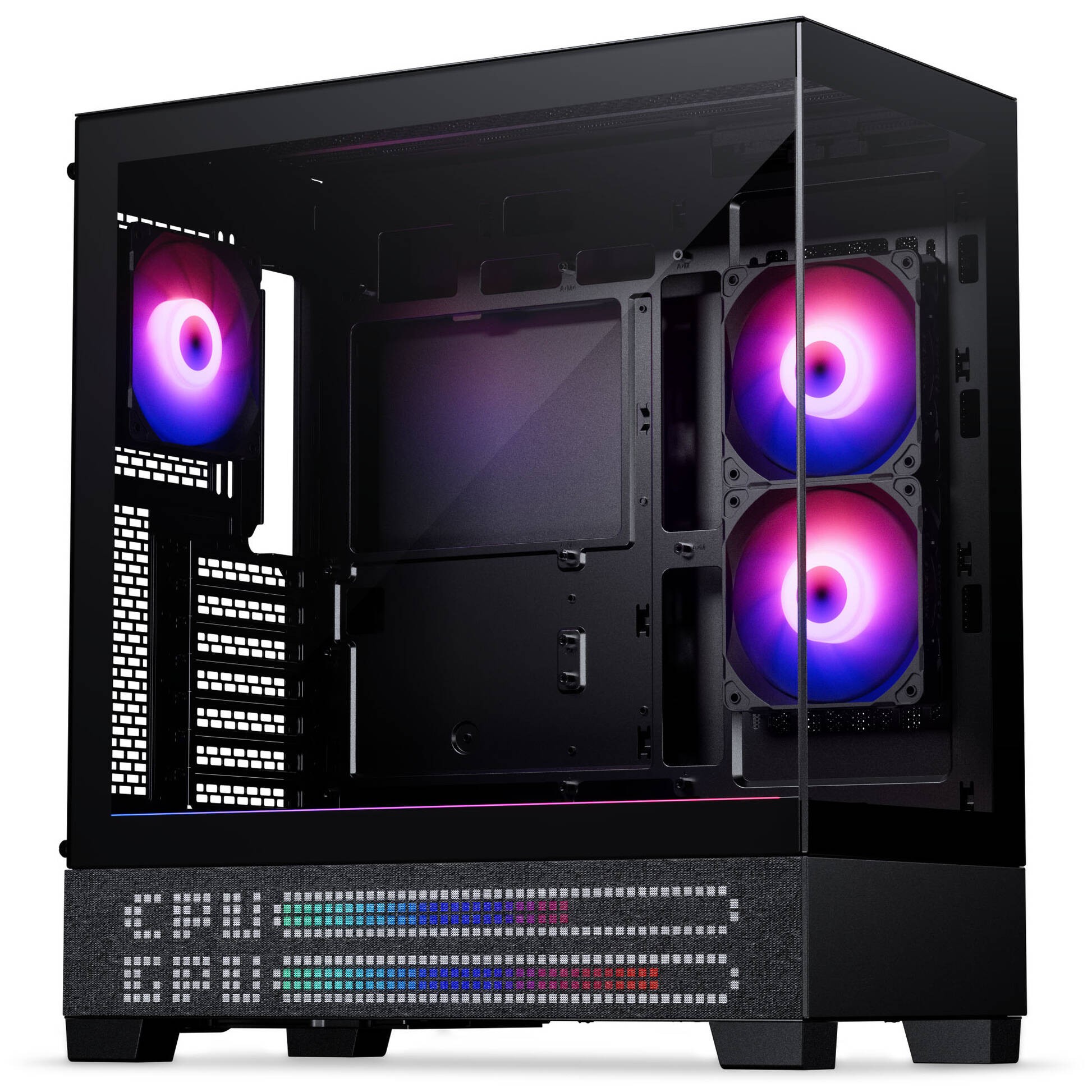 Case Phanteks XT View Matrix Midi Tower Vetro temperato Matrix LED Nero - Immagine 1