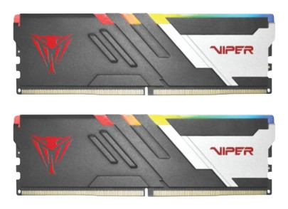 Ram Patriot Viper Venom DDR5 6000Mhz (2x32) 64GB RGB Grigio XMP EXPO CL30 - Immagine 1