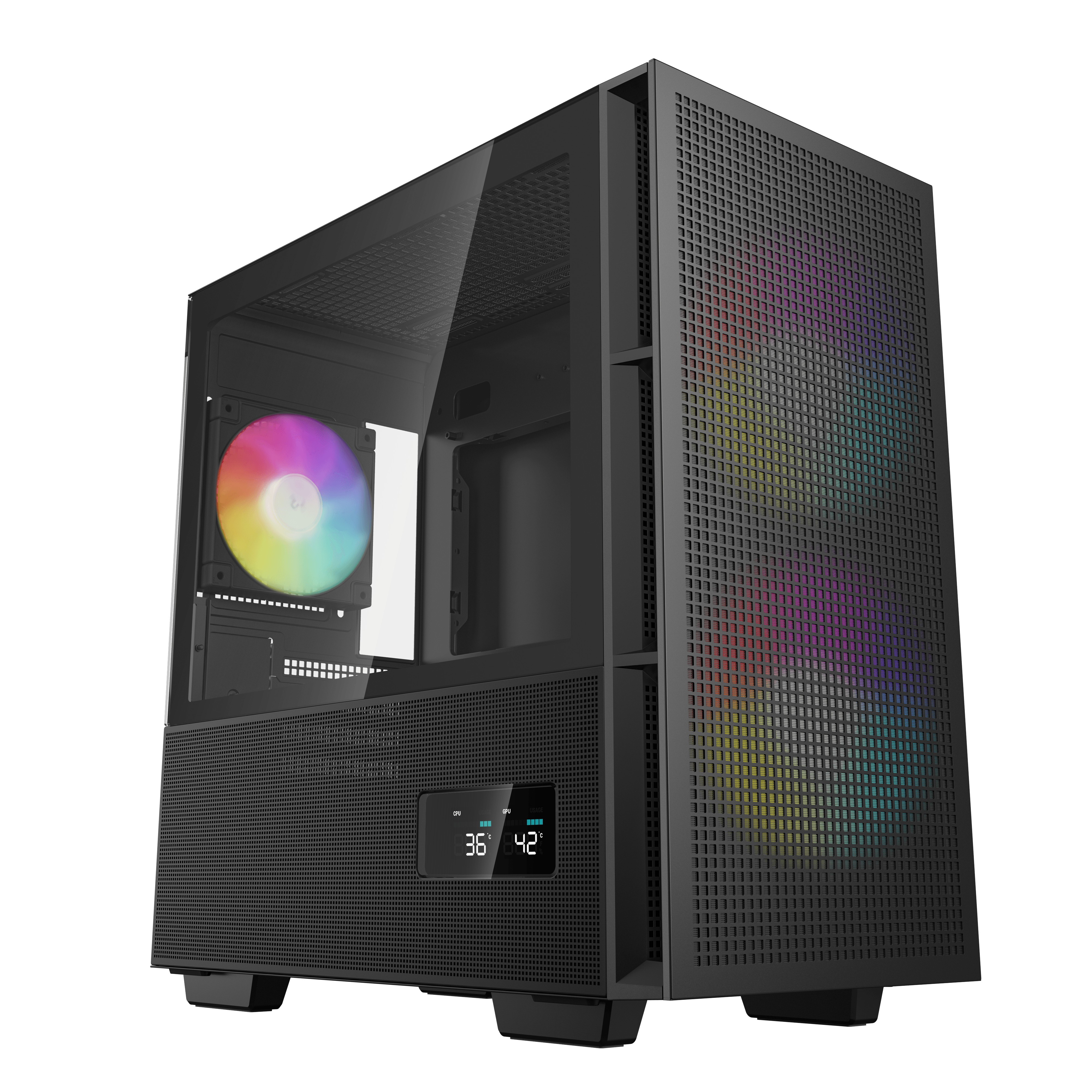 Case DeepCool CH360 DIGITAL Micro Tower Nero - Immagine 1