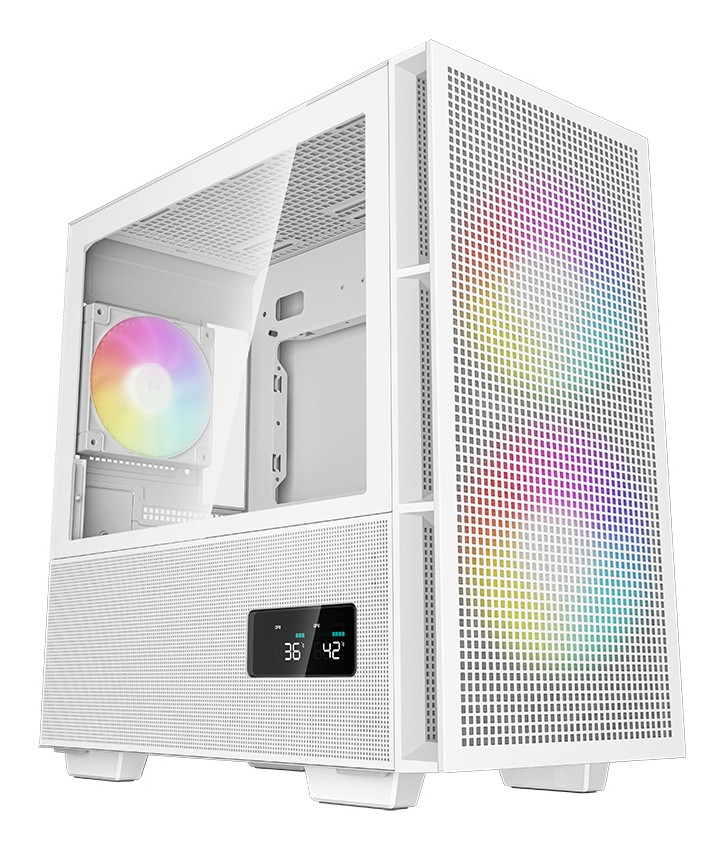 Case DeepCool R-CH360-WHAPE3D-G-1 computer case Micro Tower Bianco - Immagine 1