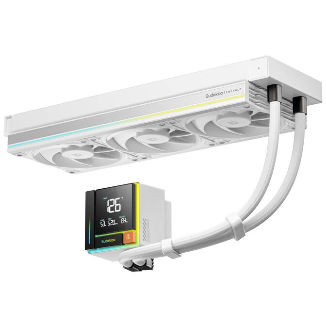 Dissipatore a Liquido Sudokoo Energlo 360 LCD ARGB 360mm bianco - Immagine 1