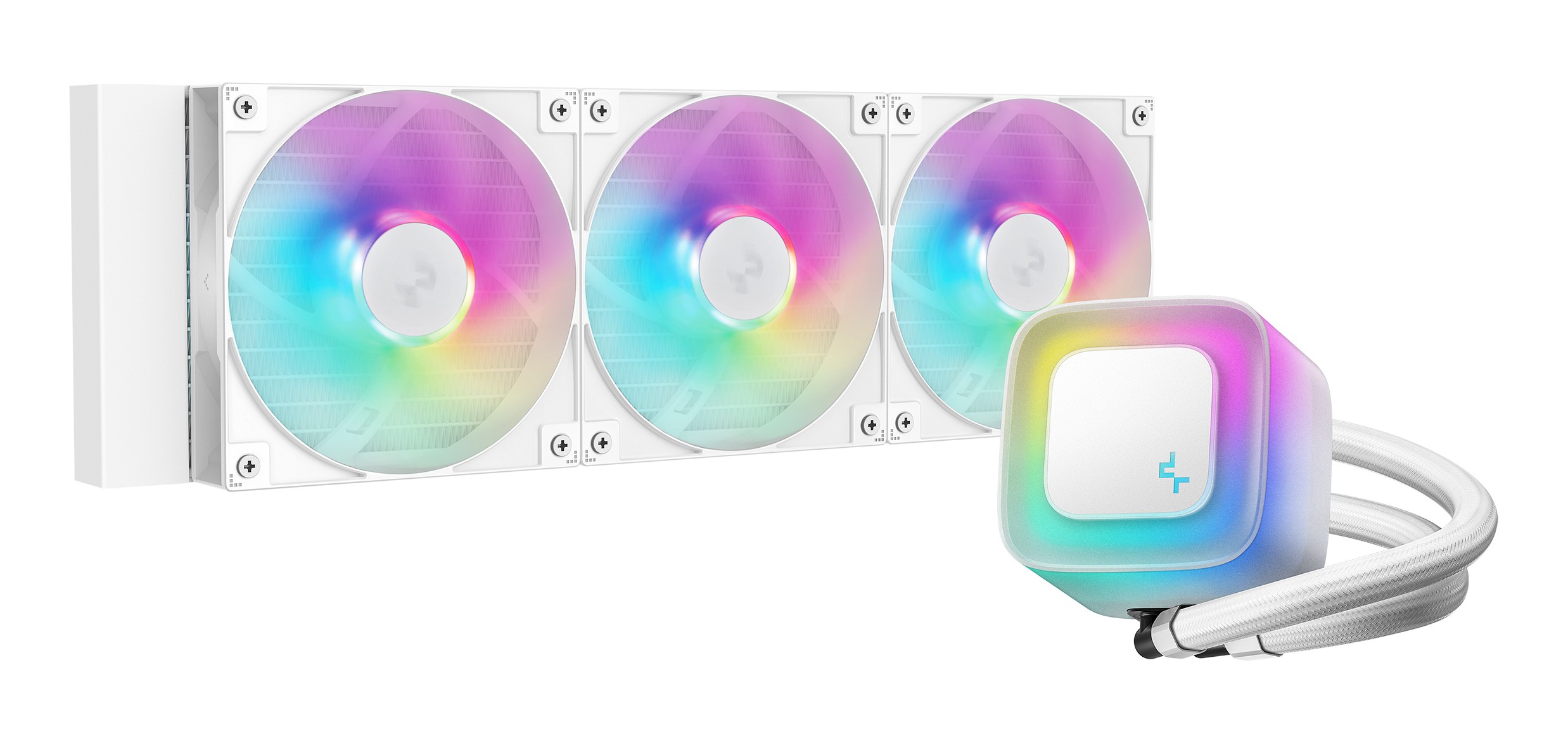 Dissipatore a Liquido DeepCool LE360 WH V2 360mm RGB Bianco - Immagine 1