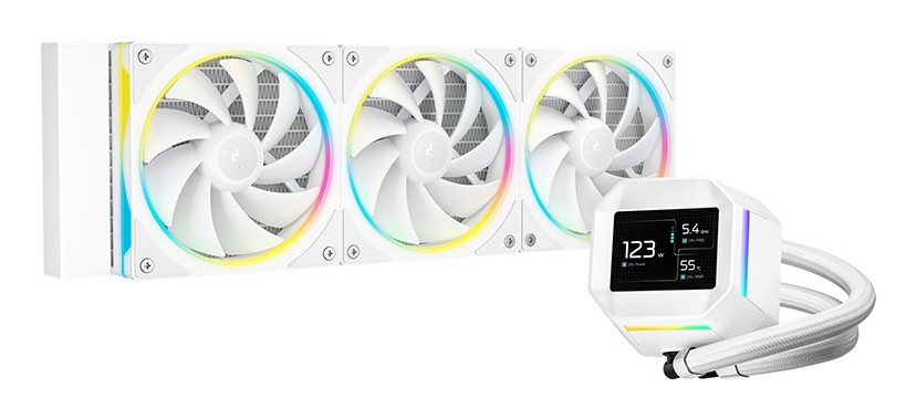 Dissipatore a Liquido DeepCool LM360 LCD RGB 360mm Bianco