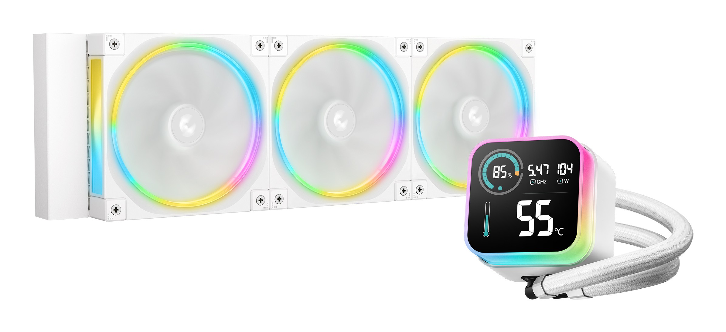 Dissipatore A Liquido DeepCool LQ360 ULTRA ARGB 120 mm Bianco - Immagine 1
