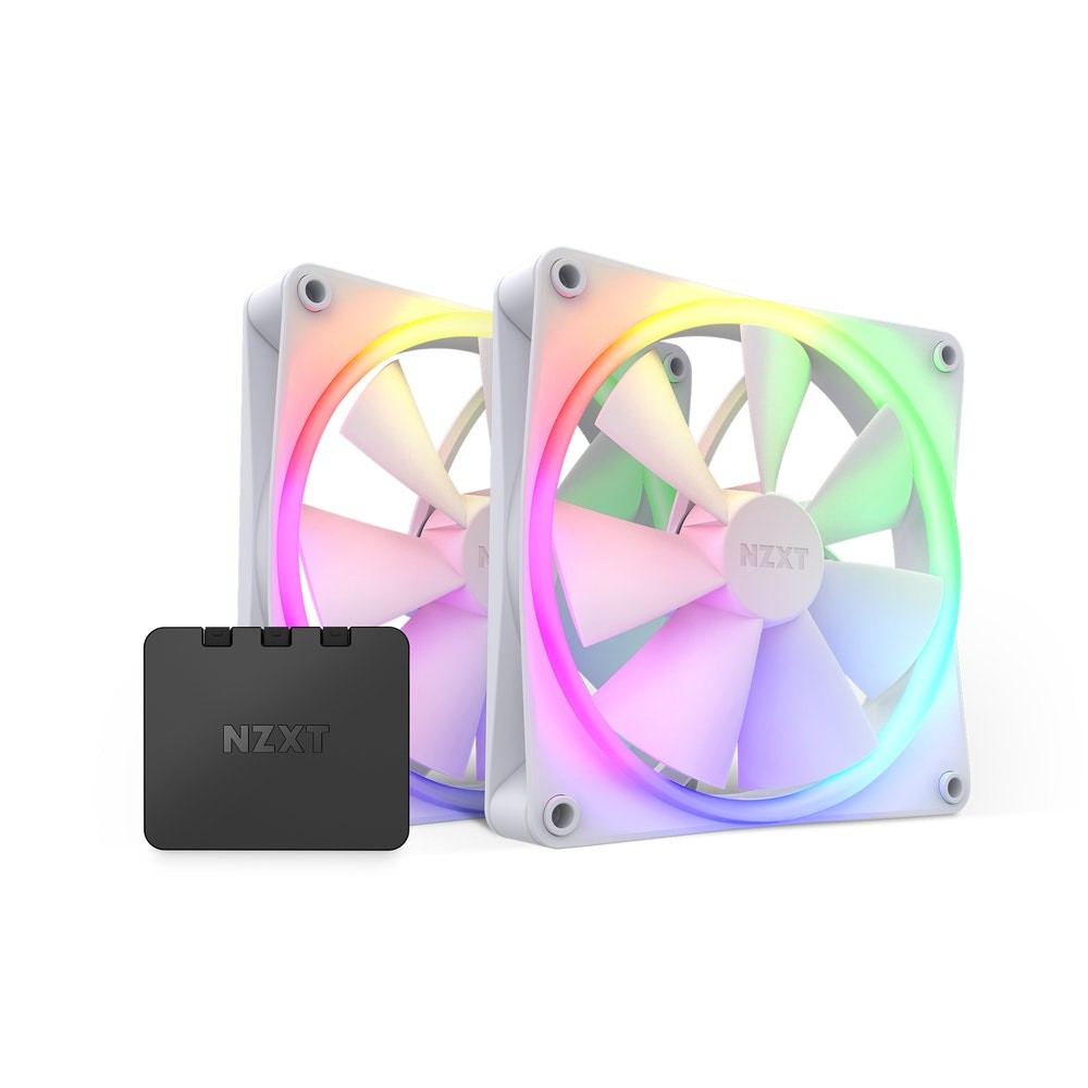 Ventola NZXT F140 PWM con controller Kit da 2 Bianco - Immagine 1