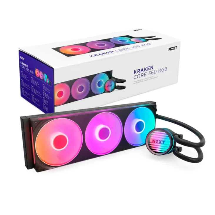 Dissipatore a Liquido NZXT Kraken Core 360 RGB 360mm Nero - Immagine 1