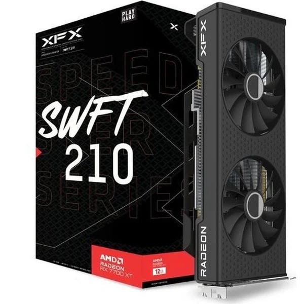 Scheda Video XFX Speedster SWFT 210 Radeon RX 7700 XT Core Edition 12GB Nero - Immagine 1