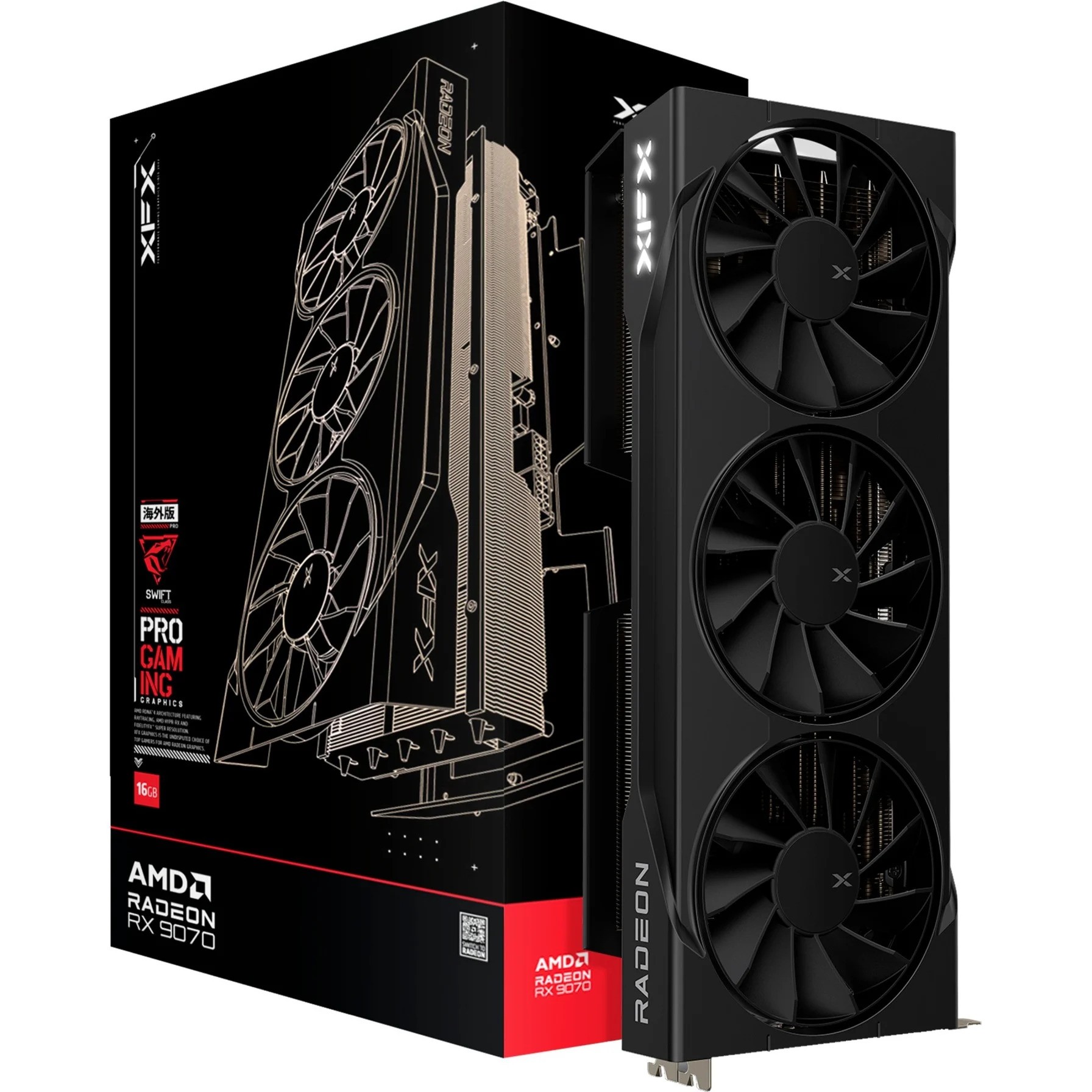 Scheda Video XFX Swift Radeon RX 9070 OC Gaming Edition AMD 16 GB GDDR6 - Immagine 1