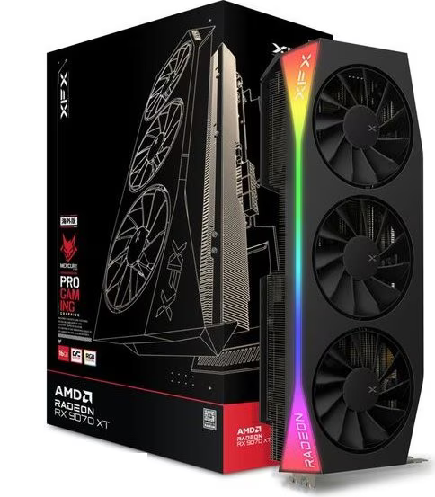 Scheda Video AMD XFX Radeon RX 9070XT MERCURY Gaming RGB 16GB OC - Immagine 1