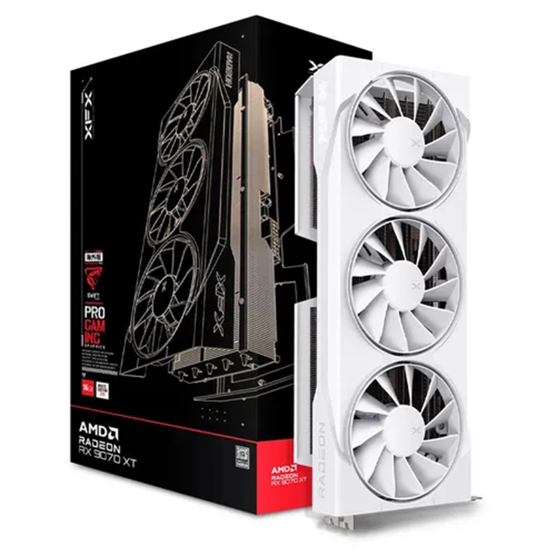Scheda Video XFX AMD Radeon RX 9070XT SWIFT Gaming 16 GB GDDR6 Bianco - Immagine 1