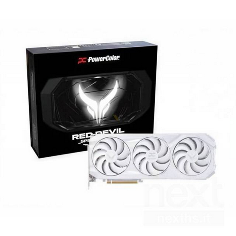 Scheda Video Powercolor Radeon RX 9070XT Red Devil Spectral OC 16GB GDDR6 Bianco - Immagine 1