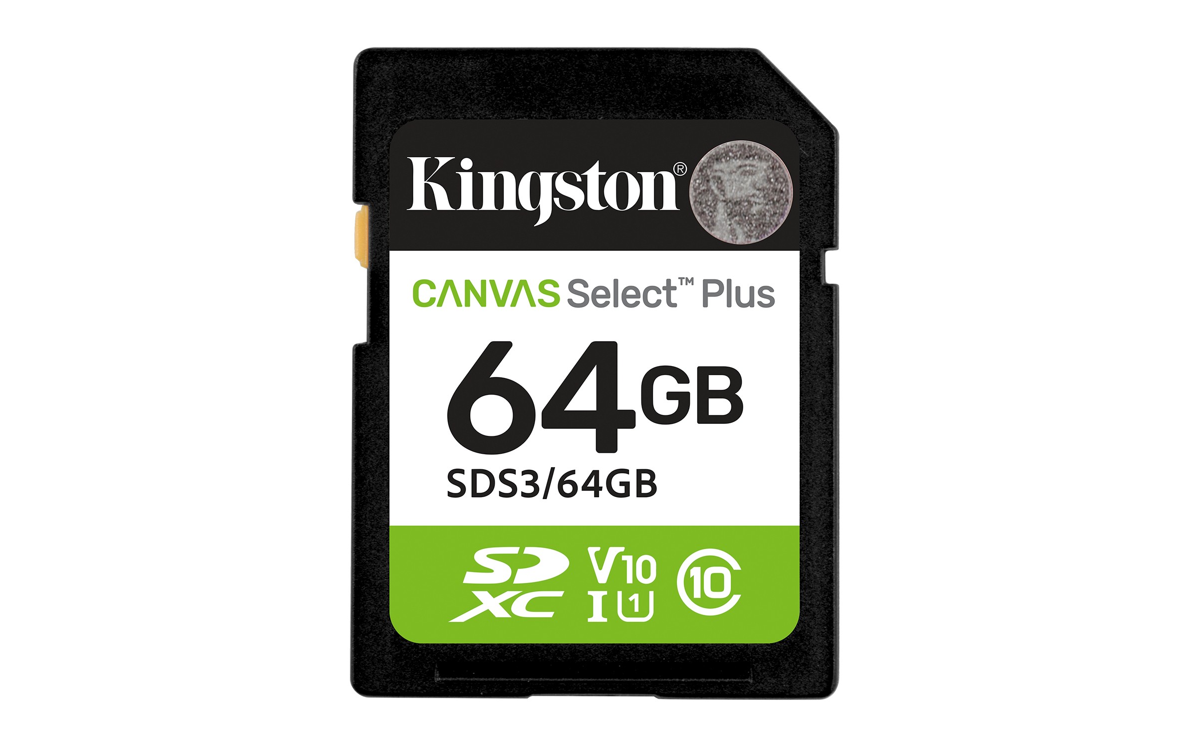 Kingston Technology 64GB SDXC Canvas Select Plus Gen3 100MB/s C10 UHS-I U1 V10 - Immagine 1
