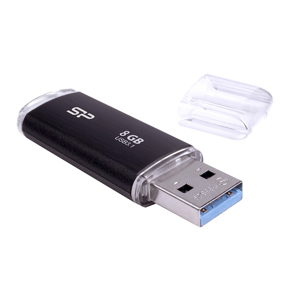 USB SILICON POWER 8GB 3.2 Gen 1 Blaze B02 Black - Immagine 1