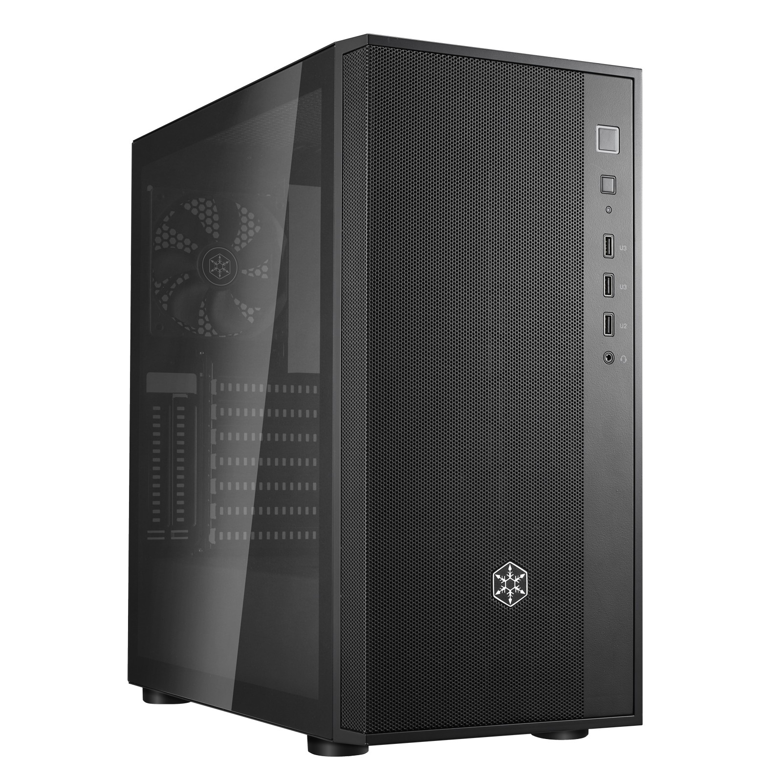 Case SilverStone FARA R1 V2 Midi-Tower Vetro Temperato Nero - Immagine 1