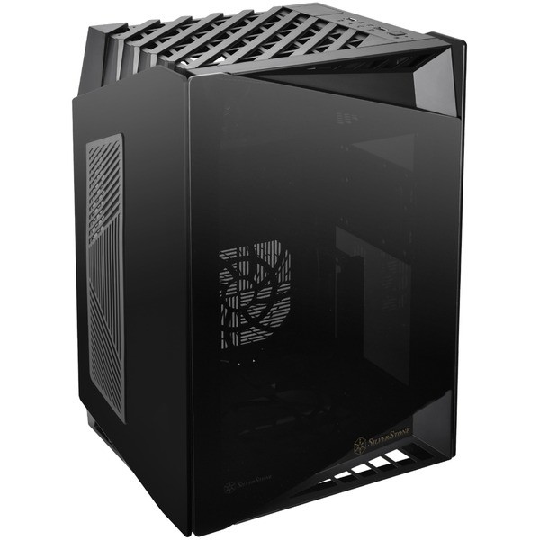 Case SilverStone SST-LD03B-AF Lucid Mini-ITX Vetro Temperato Nero - Immagine 1