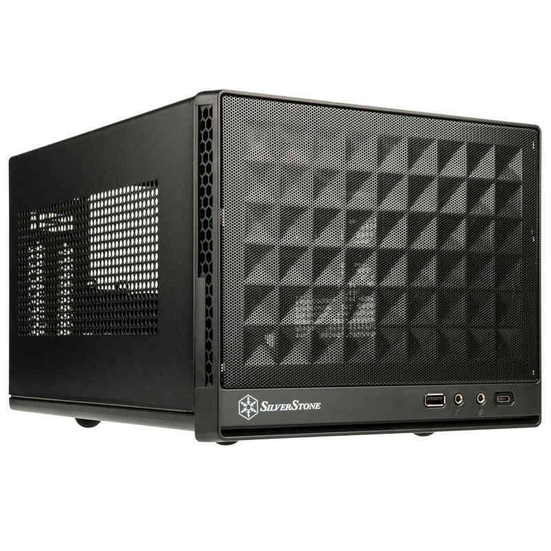 Case SilverStone SST-SG13B-C Sugo 13 Mini-ITX Mesh Front Panel USB Type C Nero - Immagine 1
