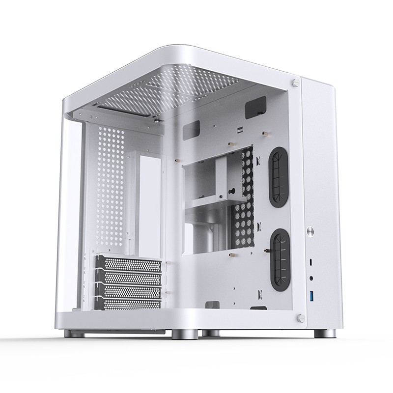 Case Jonsbo TK-1 2.0 Micro-ATX Vetro Temperato Bianco - Immagine 1