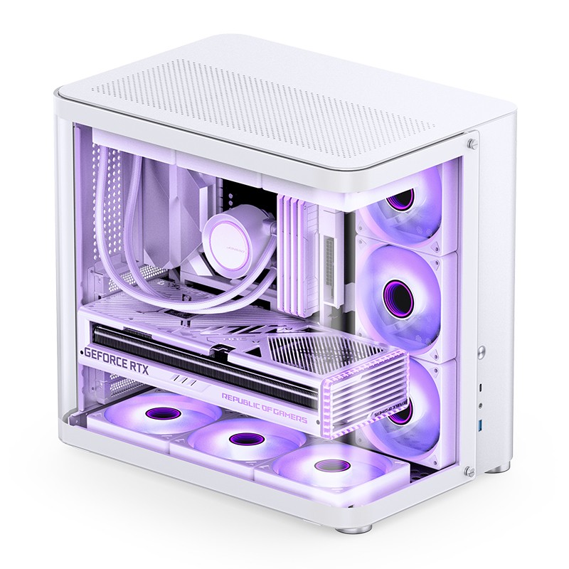 Case Jonsbo TK-2 2.0 Midi-Tower Vetro Temperato Bianco - Immagine 1