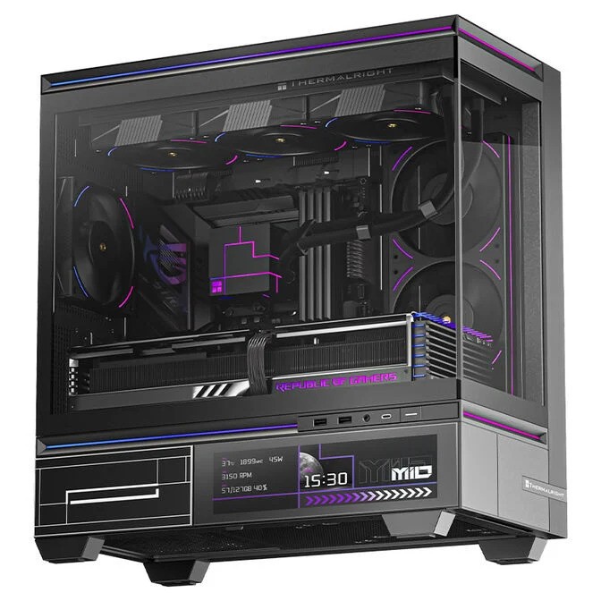 Case Thermalright TL-M10 Vision Mid Tower ATX Vetro Temperato Nero - Immagine 1