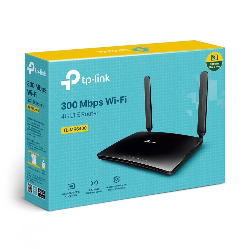 Router TP-LINK TL-MR6400 4G LTE Wireless 300Mbps - Immagine 1