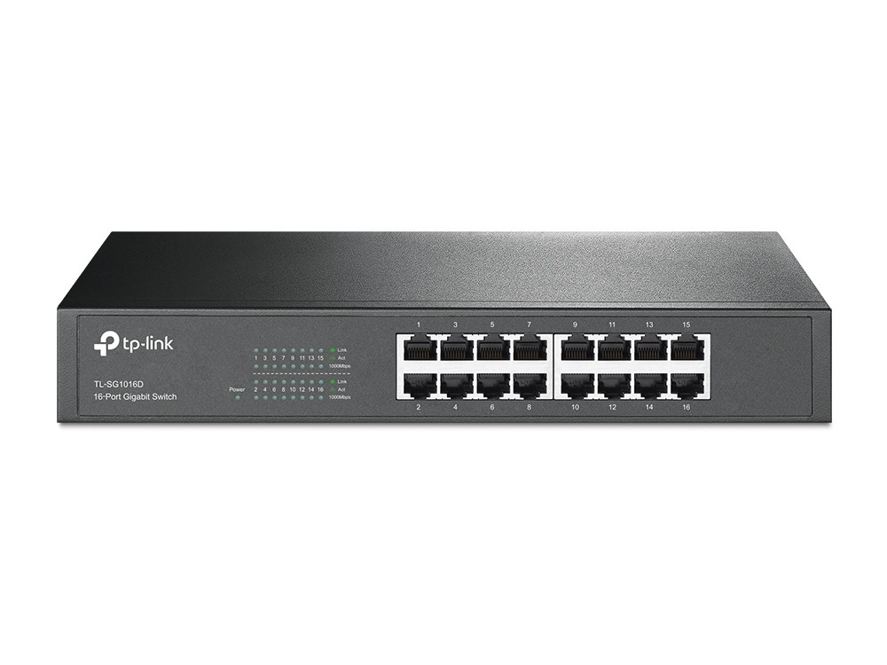Switch TP-LINK TL-SG1016D 16-Port Gigabit Ethernet 10/100/1000 - Immagine 1