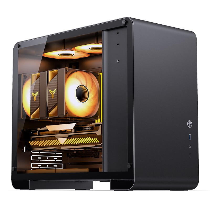Case Jonsbo U4 Mini Micro-ATX Vetro Temperato Nero - Immagine 1