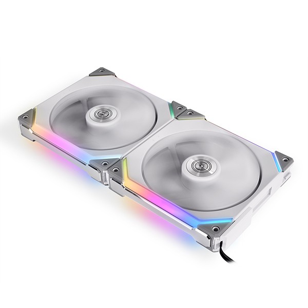 Ventola Lian Li UNI SL140 RGB PWM kit da 2 con controller 140mm Bianco - Immagine 1