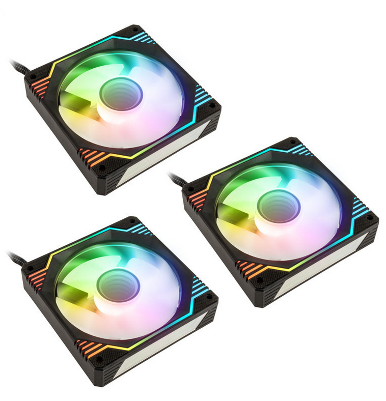 Ventola Kolink Umbra X 120mm ARGB High Performance PWM kit da 3 Nero - Immagine 1