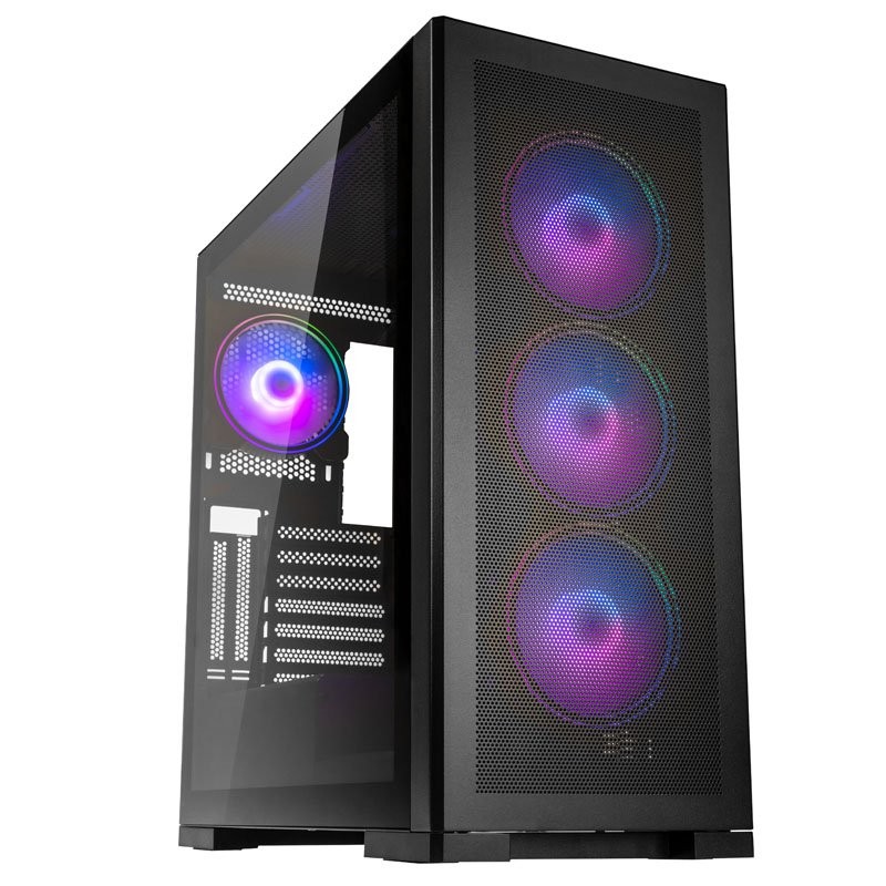 Case Kolink Unity Meshbay ARGB Midi-Tower Vetro Temperato Nero - Immagine 1