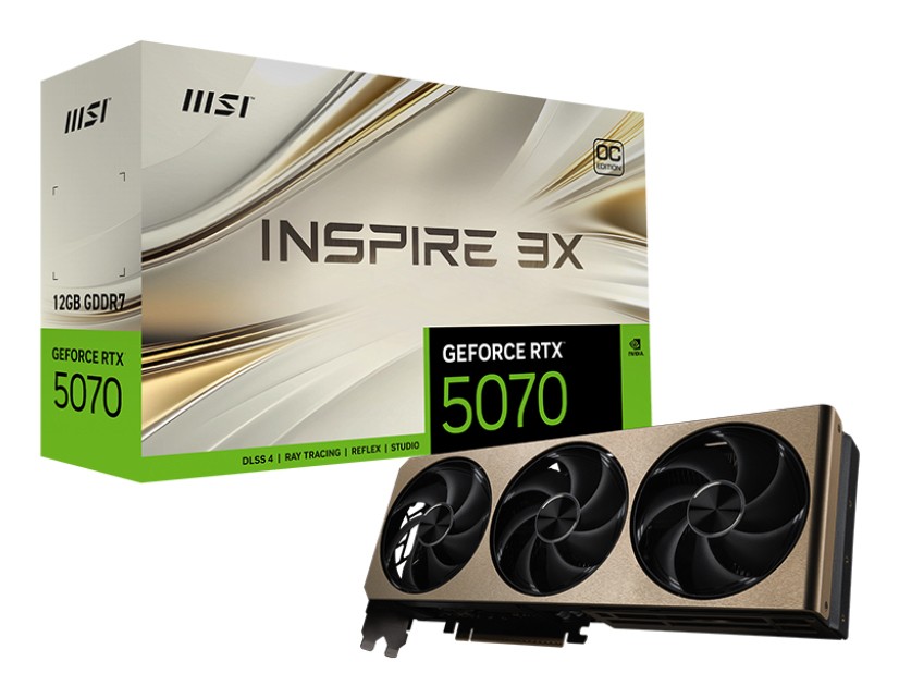 Scheda video MSI GeForce RTX 5070 12GB INSPIRE 3X OC - Immagine 1