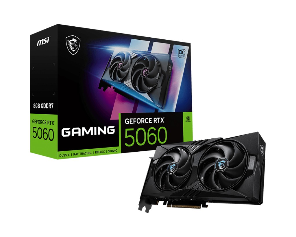 Scheda Video MSI Nvidia GeForce RTX 5060 8G Gaming OC GDDR7 Nero - Immagine 1