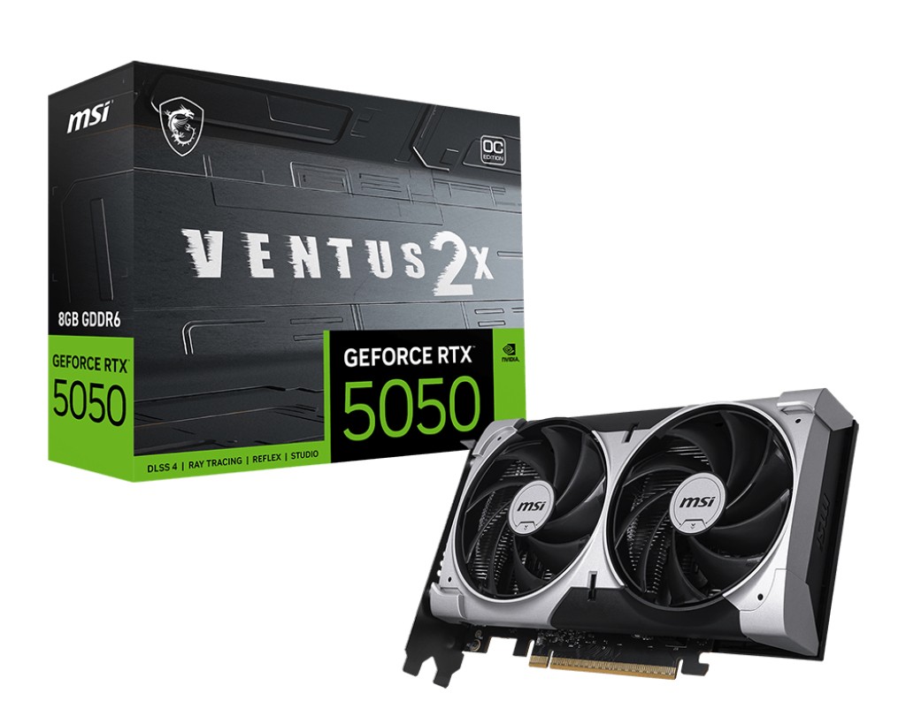 Scheda Video MSI NvidiaGeForce RTX 5050 8GB Ventus 2X OC Nero - Immagine 1
