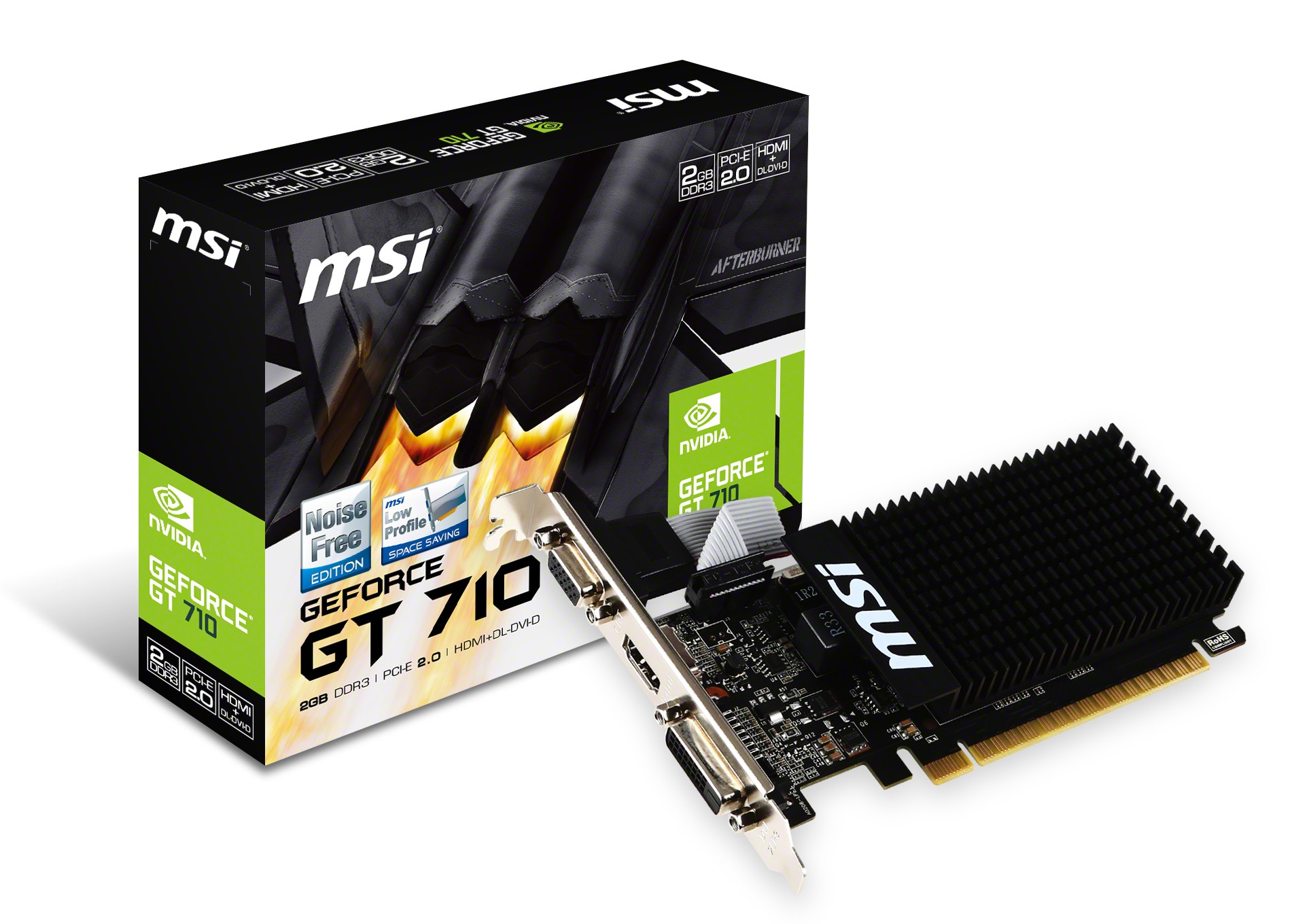 Scheda Video MSI GeForce GT 710 2GB 2GD3H LP - Immagine 1