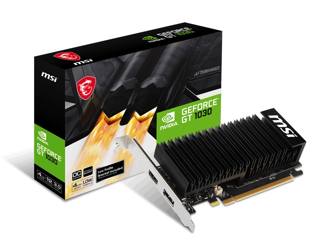 Scheda Video MSI GeForce GT 1030 4GB 4GHD4 LP OC - Immagine 1