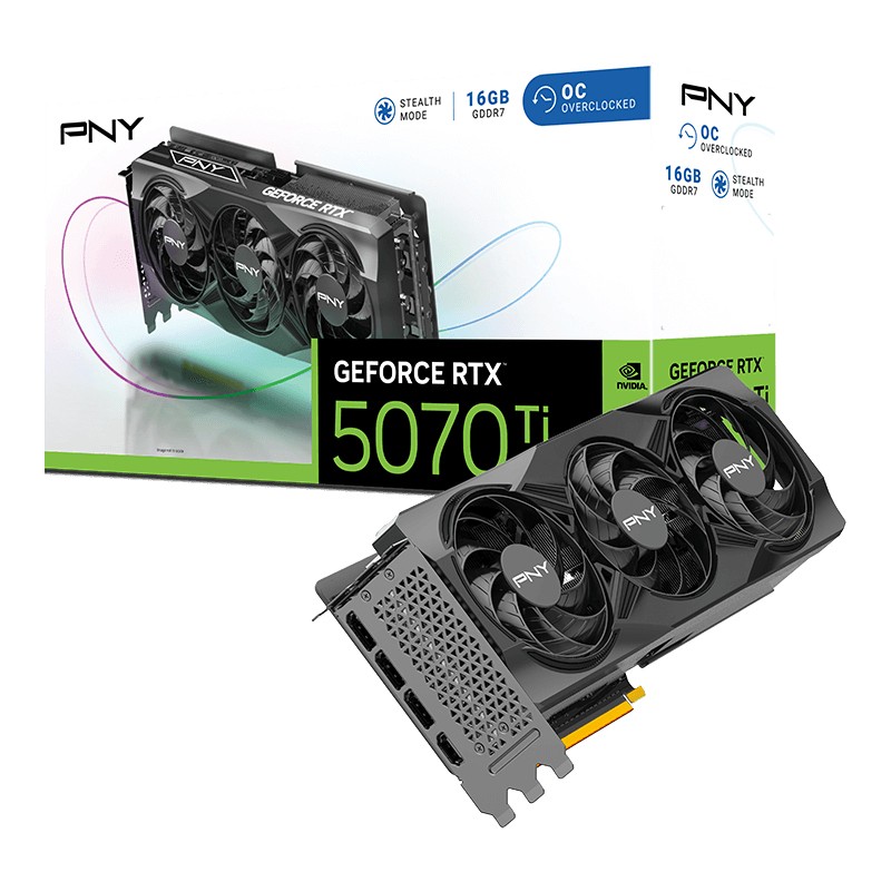 Scheda video PNY GeForce RTX 5070TI 16GB Gaming Overclocked Triple Fan - Immagine 1
