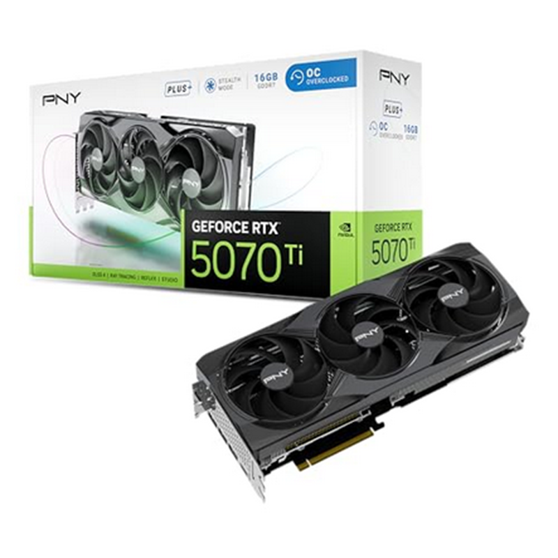 Scheda Video PNY GeForce RTX 5070TI 16GB Gaming Overclocked Triple Fan PLUS - Immagine 1