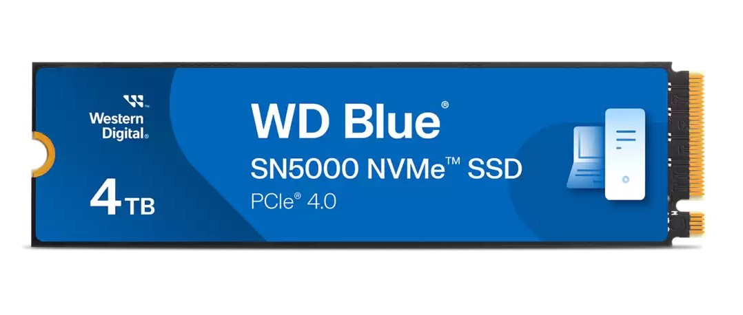 SSD WD Blue 4TB SN5000 WDS400T4B0E NVME M.2 PCIe 4.0 x4 - Immagine 1