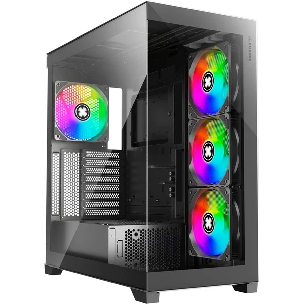 Case Xilence XILENT Gleam Midi Tower ARGB Vetro Temperato Nero - Immagine 1