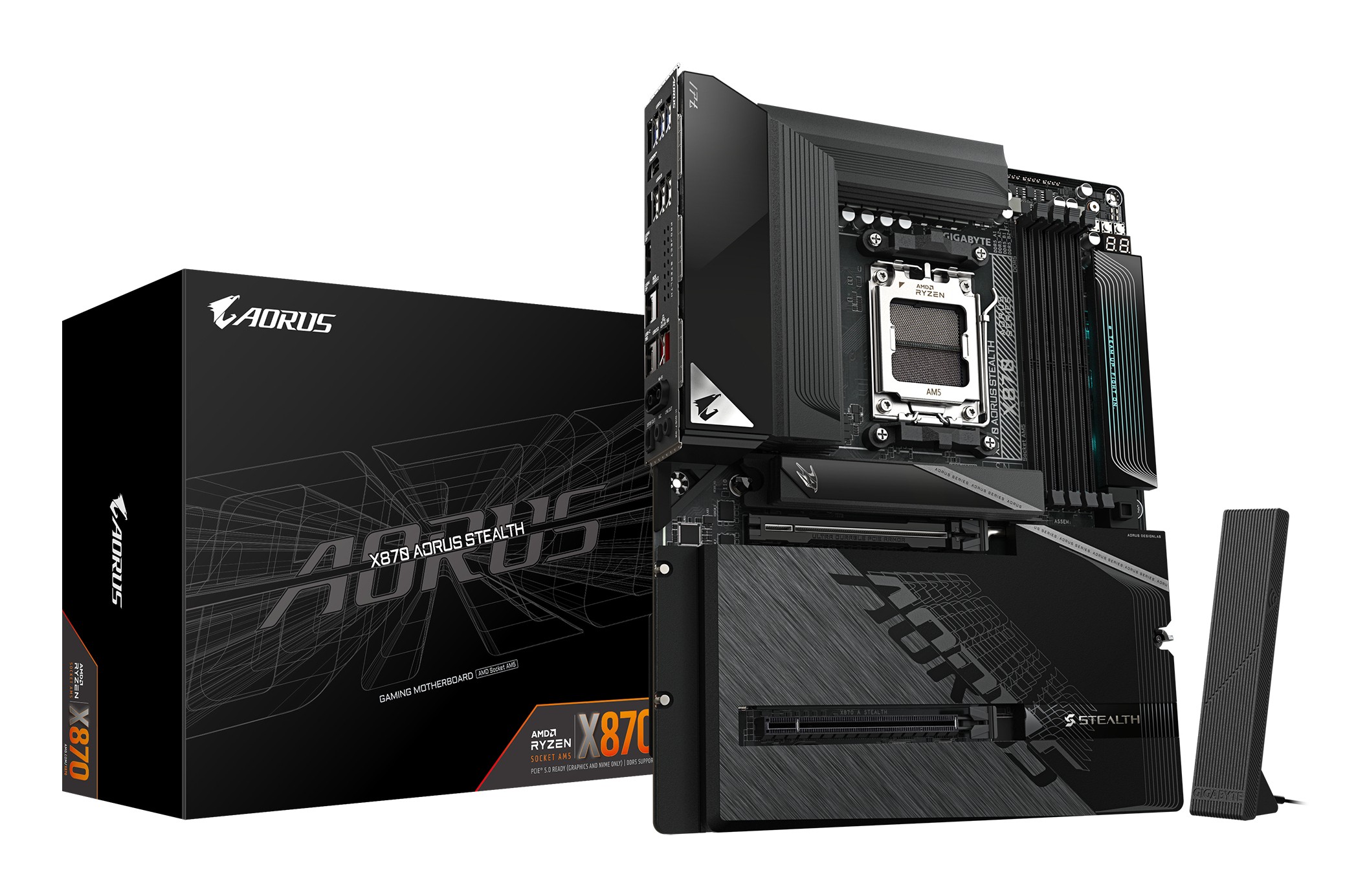 Scheda Madre GIGABYTE X870 AORUS STEALTH BTF AM5 ATX Nero