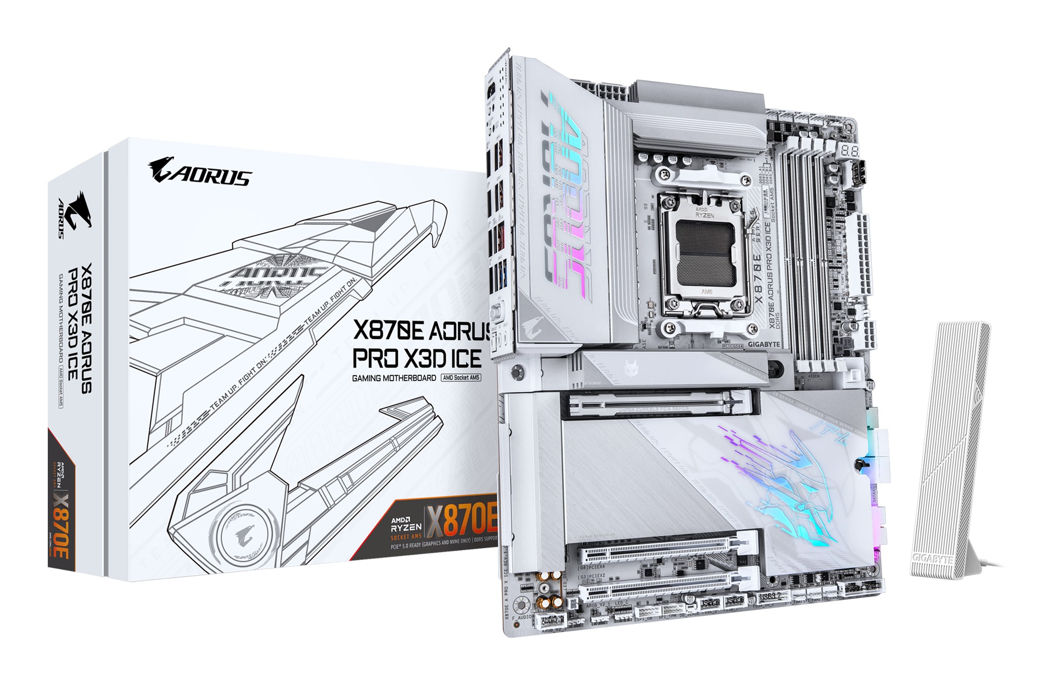 Scheda Madre GIGABYTE X870E AORUS PRO X3D ICE Socket AM5 - Immagine 1