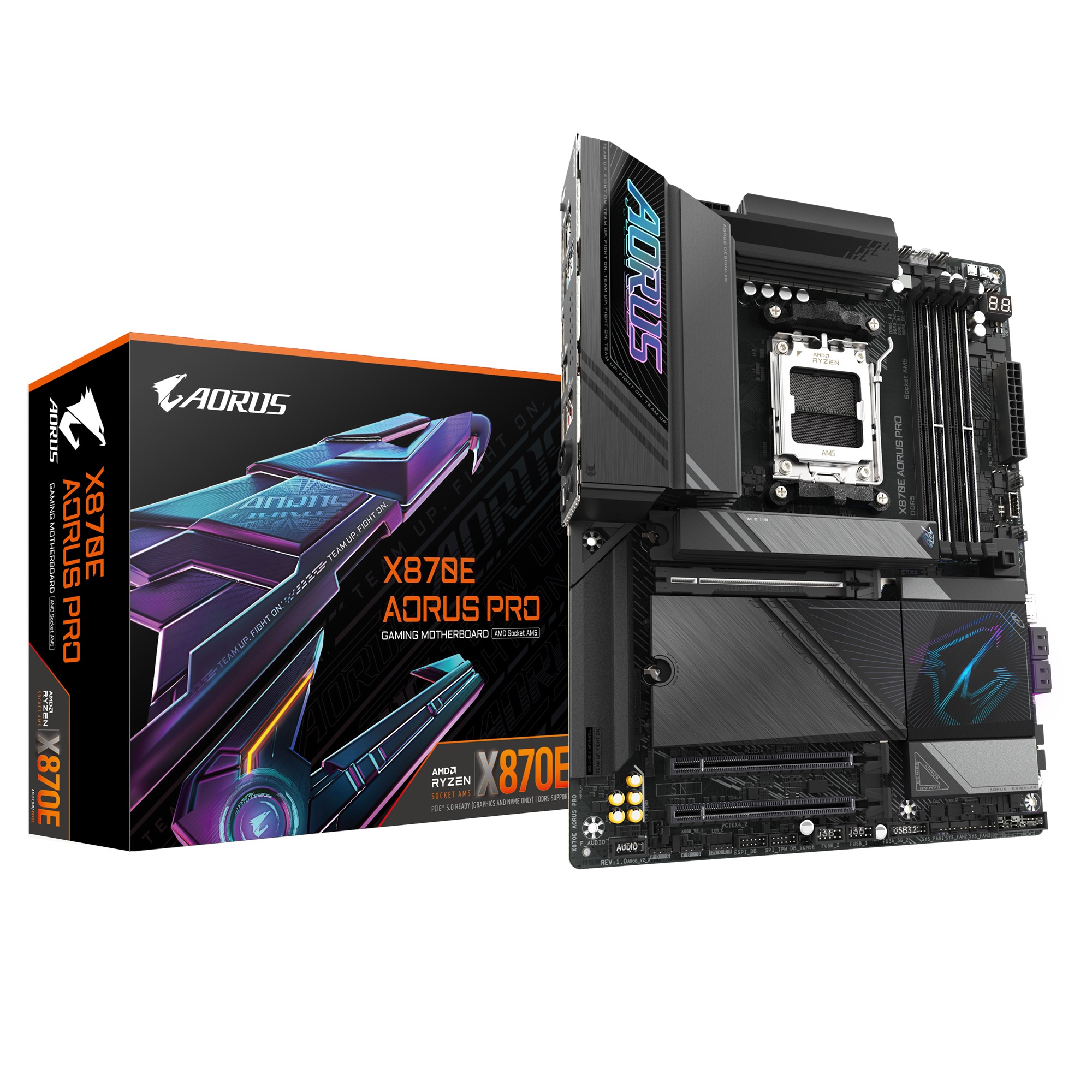 Scheda Madre GIGABYTE X870E AORUS PRO AMD X870E Socket AM5 DDR5 - Immagine 1