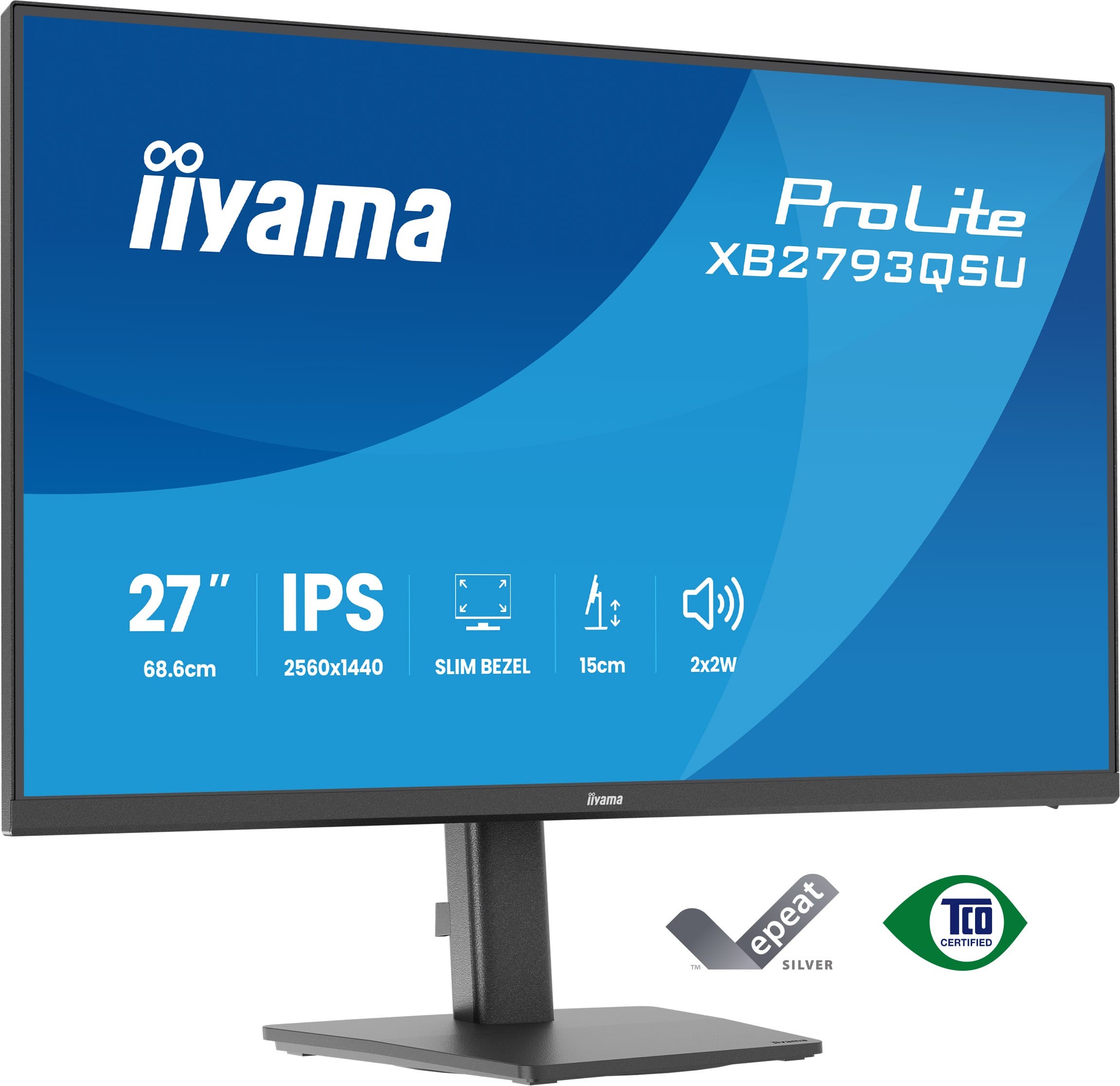 Monitor iiyama ProLite XB2793QSU-B1 27 2560 x 1440 Pixel Quad HD LED Nero - Immagine 1