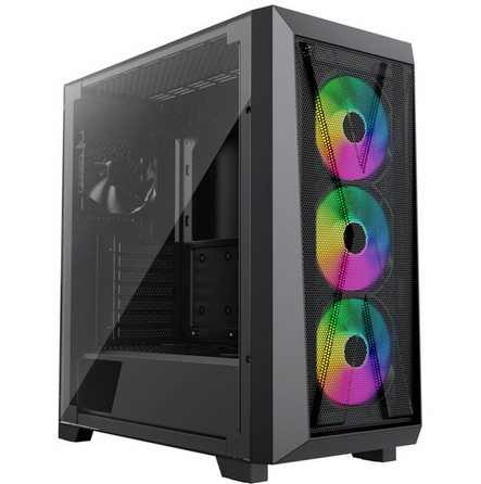 Case Xilent X X912 Midi-Tower Vetro Temperato ARGB Nero - Immagine 1