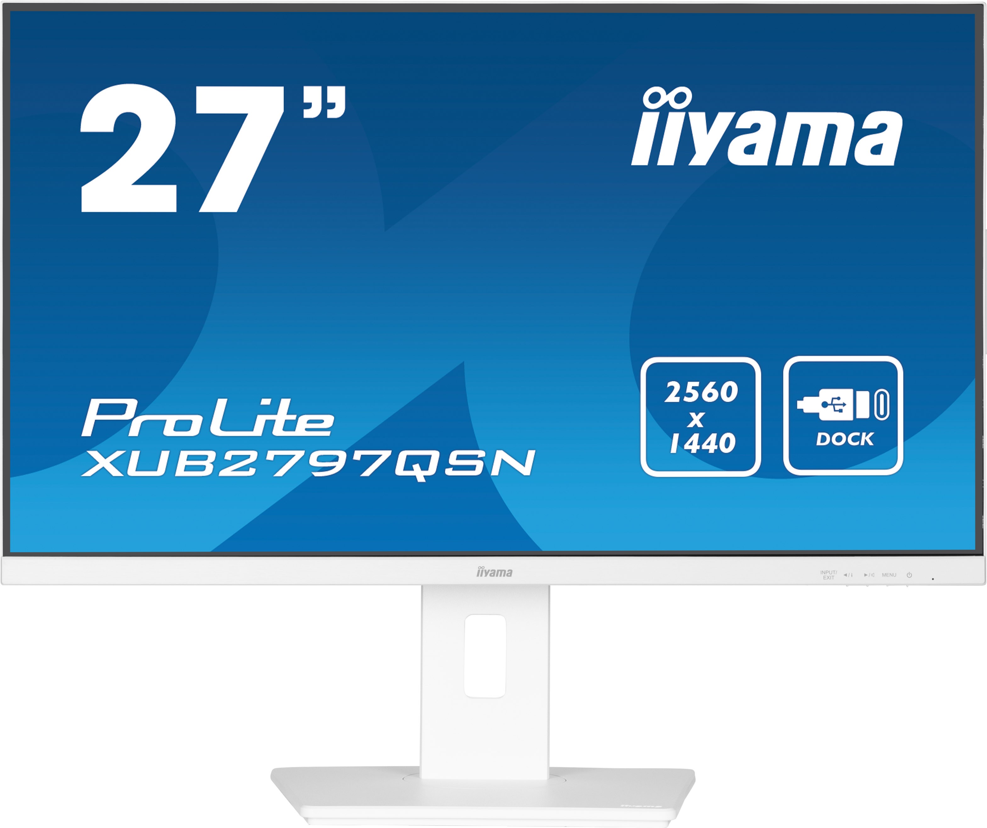Monitor IIYAMA ProLite XUB2797QSN-W2 27 Bianco QHD IPS Adaptive Sync USB-C Dock RJ 45 100Hz - Immagine 1